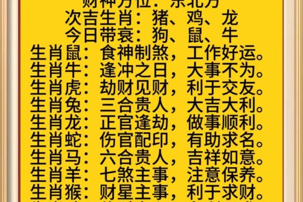 今天冲什么肖 今日生肖运势查询